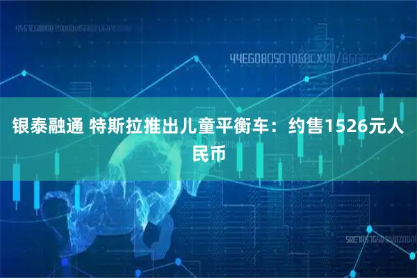 银泰融通 特斯拉推出儿童平衡车：约售1526元人民币